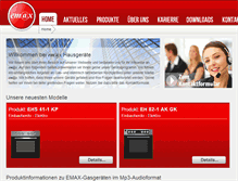 Tablet Screenshot of emax-hausgeraete.de